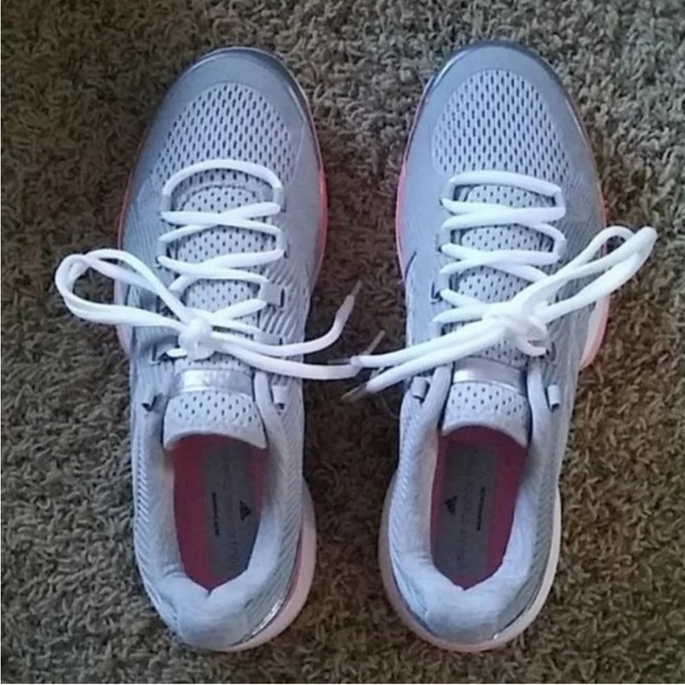 Adidas by Stella McCartney Gray and Pink Athletic Shoes
